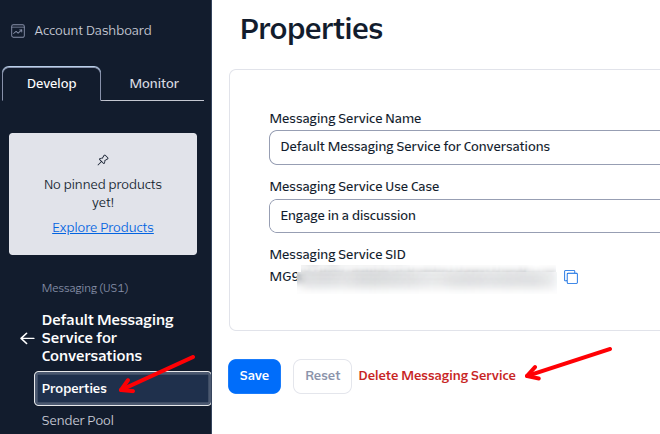 Messaging Services Deletion